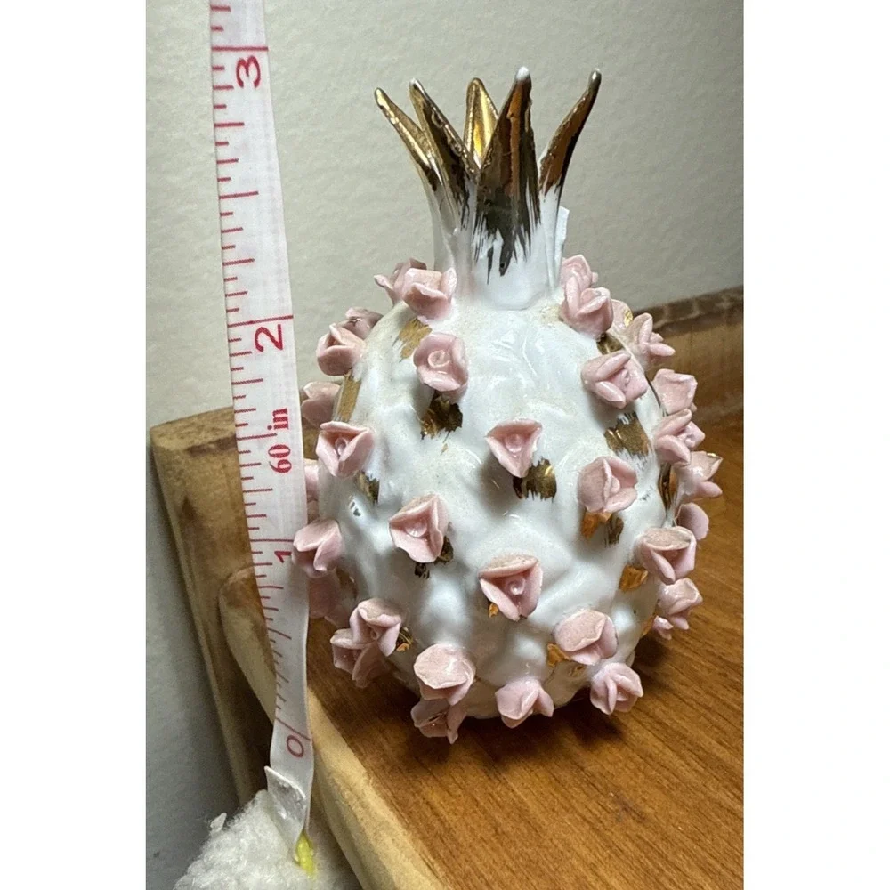 Vintage Lefton Rose Pineapple Salt and Pepper Shakers Made in Japan